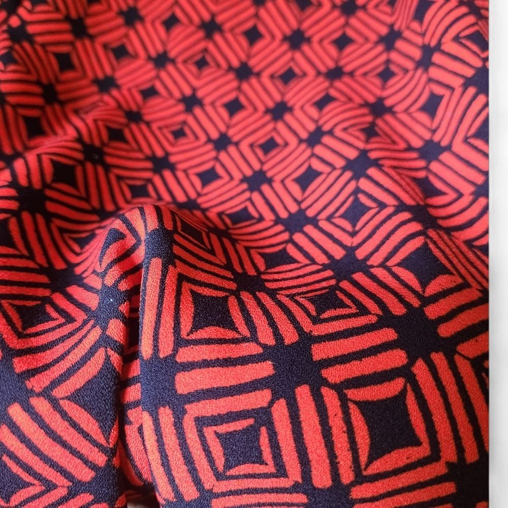 Merona geometric midi dress Workwear cocktail dress comfortable breathable M - Picture 3 of 6
